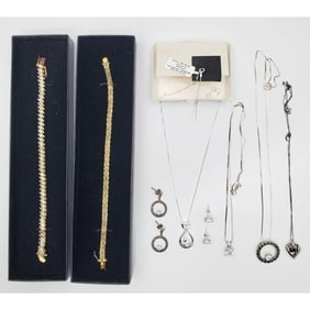 Group Lot of Silver Jewelry Items