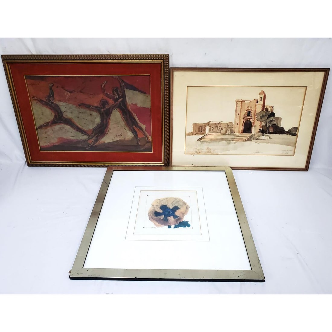 Lot of 3 Framed Lithographs (1 of 4)
