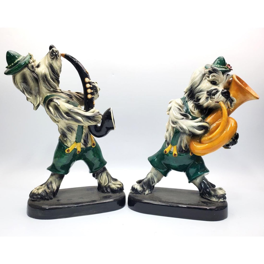 2 Vintage Italian Pottery Musician Spaghetti Dogs (1 of 4)