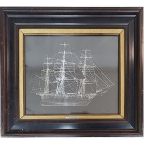 Sterling Silver Silhouette of a Ship c. 1976