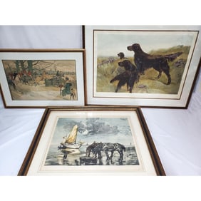 Lot of 3 Large Framed Prints