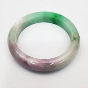 Chinese Probably Lavender Jadeite Bracelet