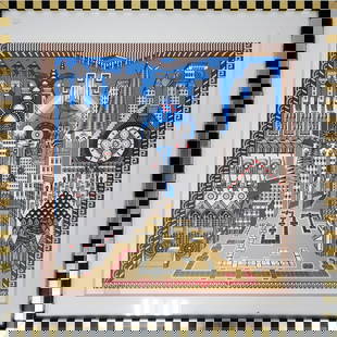 Pedro Friedeberg, Mexican (b.1936) Silkscreen: Pedro Friedeberg, Mexican (Born 1936) Silkscreen on Paper "Malabaristas Parapsicologicos". Signed Lower Right & Numbered 22/50 on Lower Left. Beautifully Framed Under Plexiglas. Not Examined Out of Fr