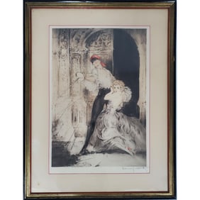 Louis Icart, French (1888-1950) Colored Etching