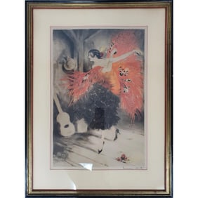 Louis Icart, French (1888-1950) Colored Etching
