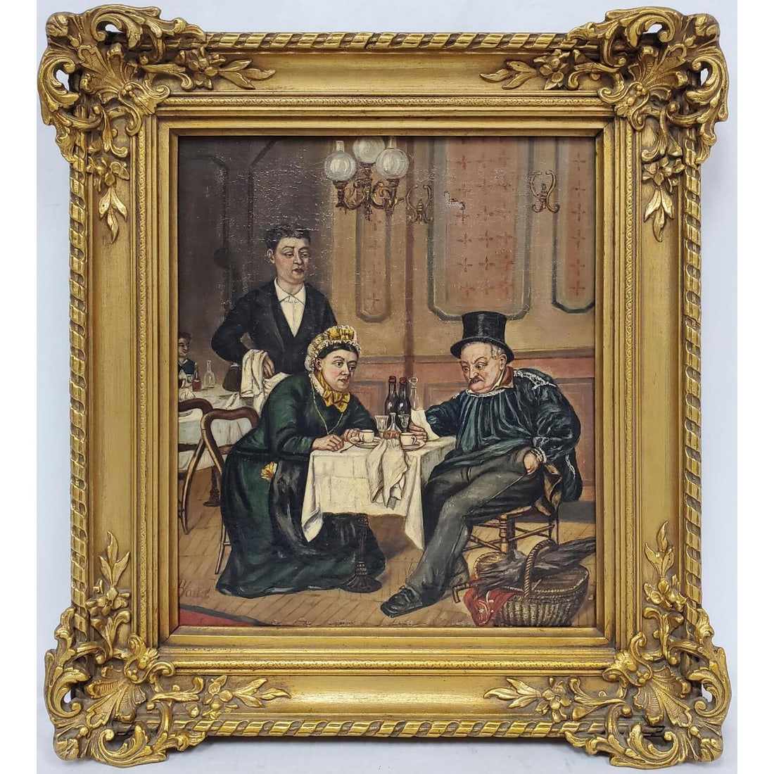 Antique Signed Painting, Oil on Canvas (1 of 5)