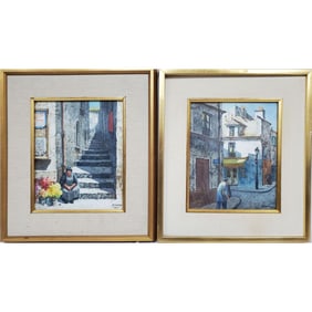 Henry Gasser, American (1909-1981) 2 Watercolors