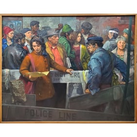 Max Ginsburg, American (b.1931) Huge Oil on Canvas