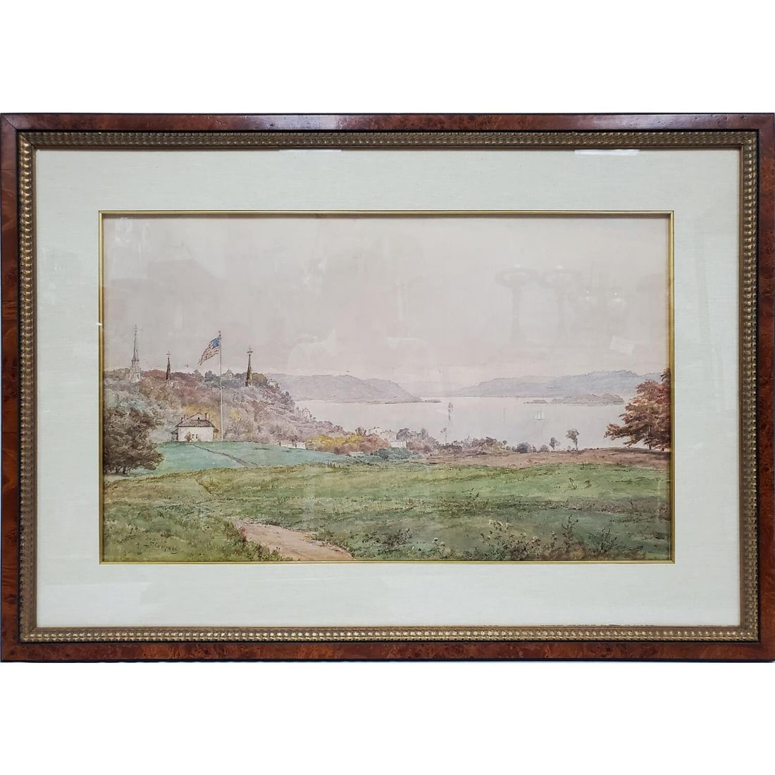 Jasper Francis Cropsey, American (1823-1900) Watercolor Painting (1 of 6)