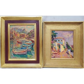 Leif Nilsson, American (20th/21st C.) 2 Paintings