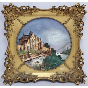 Antique Signed Continental Hand Painted Plate