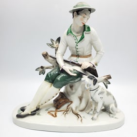 Art Deco Signed Porcelain Figure