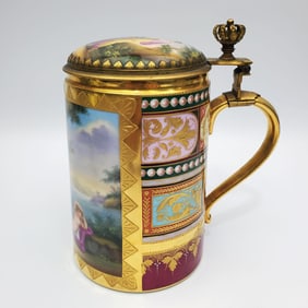 Fine Antique Royal Vienna Porcelain Stein