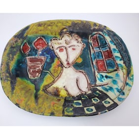 MCM Italian Ceramic Platter, Circa 1960's