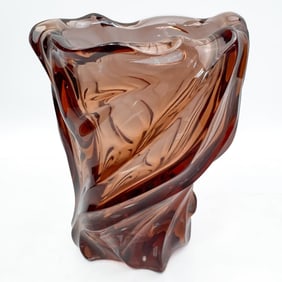 Moser Art Deco Glass Vase by "Heinrich Hussmann"