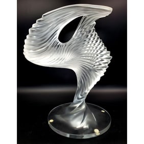 Lalique France "Le Trophee" Art Glass Figure