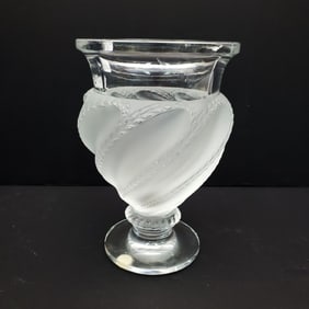 Lalique France "Ermenonville" Crystal Vase