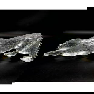 Lalique France "Zeila" Panther Art Glass Sculpture: Lalique France "Zeila" Panther Art Glass Sculpture. Fully Marked. Condition: Excellent. Dimensions: L-14.75" x H-4.5". Provenance: From a Long Island, NY Home. Please note the absence of a Condition R