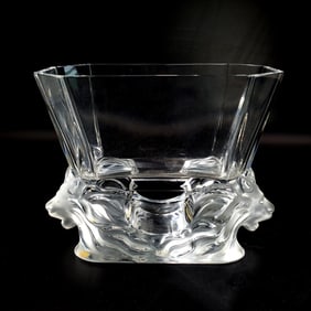 Lalique France "Venise" Art Glass Vase