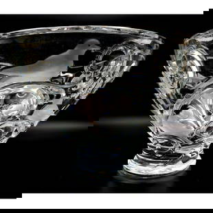 Lalique France "Verone" Art Glass Large Bowl: Lalique France "Verone" Art Glass Large Bowl. Fully Marked. Condition: Generally Very Good. Dimensions: H-7.5" x Dia-11". Provenance: From a New York City Apartment. Please note the absence of a Condi
