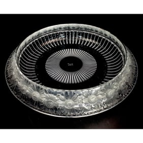 Lalique France "Marguerites" Art Glass Bowl
