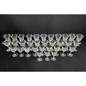 33 Vintage Baccarat "Piccadilly" Crystal Glasses
