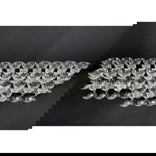 33 Vintage Baccarat "Piccadilly" Crystal Glasses: Lot of 33 Vintage Baccarat "Piccadilly" Pattern Stemmed Crystal Barware Glasses in Various Sizes for Various Liquor & Drinks. This Pattern Was Produced From 1960-1991. Condition: Generally Good. One H