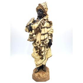 Antique Terracotta Painted Figure of a Woman