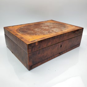 Antique Wooden Travel Writing Lap Box