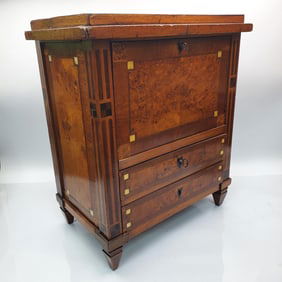 Antique 19th Century Louis XVI Walnut Secretary