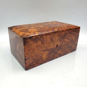 Antique Thuya Wood Box w/ Interior Compartments