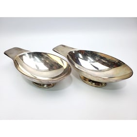 Pair of Christofle France Silver-Plated Dishes