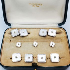 Tiffany & Co. Platinum, Gold, & Pearl Tuxedo Set