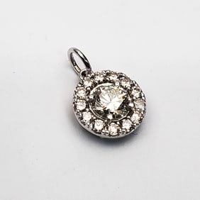 Fine Platinum, 14K White Gold, & Diamonds Pendant
