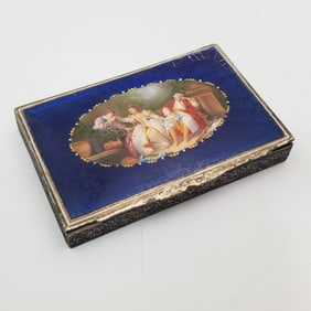 Antique Silver & Enamel Box