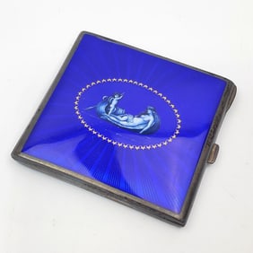 Antique 900 Silver Card Box