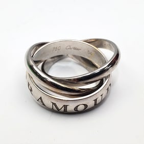 Cartier 18K White Gold "Amour et Trinity" Ring