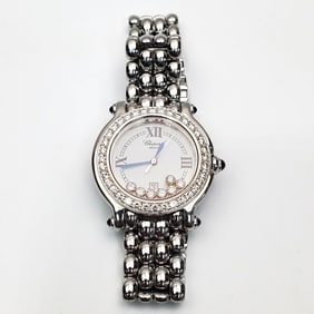 Chopard Happy Sport Ladies Watch w/ Diamond Bezel