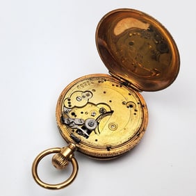 Antique 14K Gold Swiss Mechanical Pocket Watch