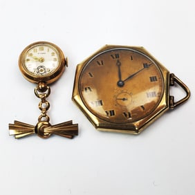 Early Picard Brooch Watch & Tavannes Vintage Watch