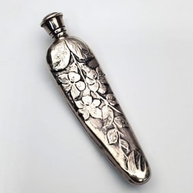 Rare Japanesque Sterling Silver Perfume Pendant