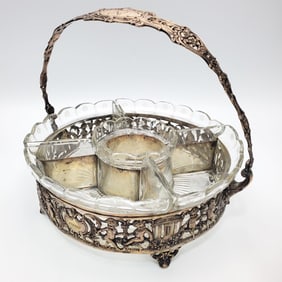 Unusual Continental Silver Basket Depicting Cupids