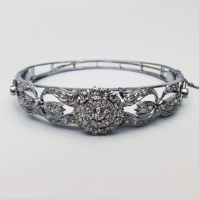 14K White Gold & Diamonds Bracelet