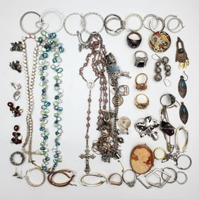 Large Bag Lot of Beautiful Sterling Silver Jewelry
