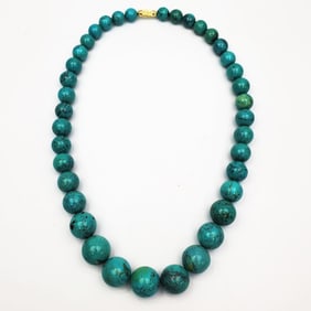 Turquoise Graduated Beaded Necklace