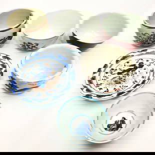 Lot of 6 Signed Chinese Porcelain Items: Lot of 6 Signed Chinese Porcelain Items. Condition: Generally Very Good. Dimensions: Largest Dia-4.25". Provenance: From a Long Island, NY Home. Please note the absence of a Condition Report does not