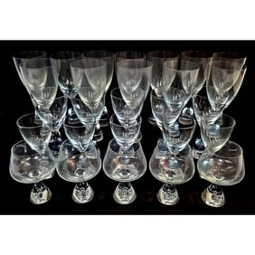 27pc Kastrup Holmegaard "Princess" Glass Stemware