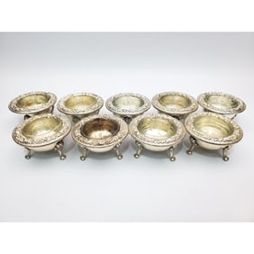 Lot of 9 Antique S. Kirk & Son Footed Salts