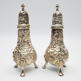 Antique S. Kirk & Son Sterling Silver Salt Pepper