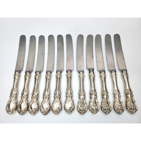 Set of 11 Francis I Sterling Silver Dinner Knives